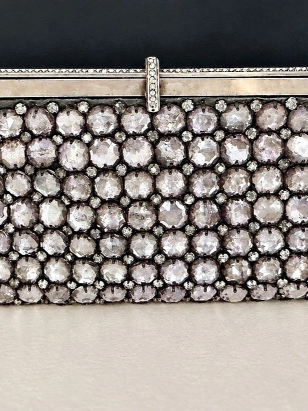 Rare Vintage Badgley Mischka Jeweled Crystal Hard-Frame Minaudière